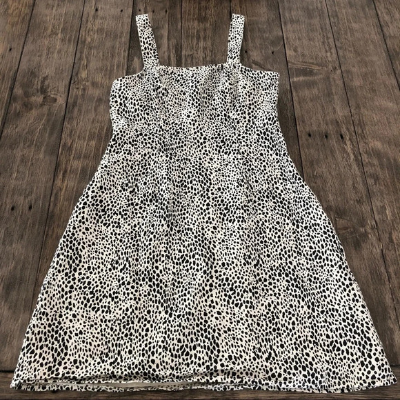 American Eagle Cheetah Tank Linen Blend Mini Dress - Picture 1 of 9